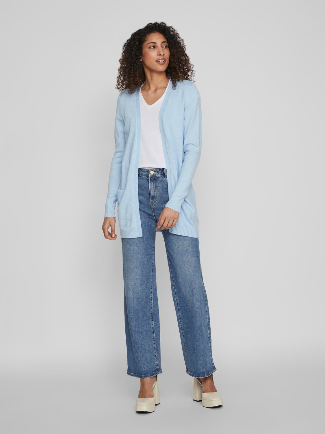 VILA Cardigan Basic VIRIL - Maglione Aperto In Maglia Morbida - Foto 9